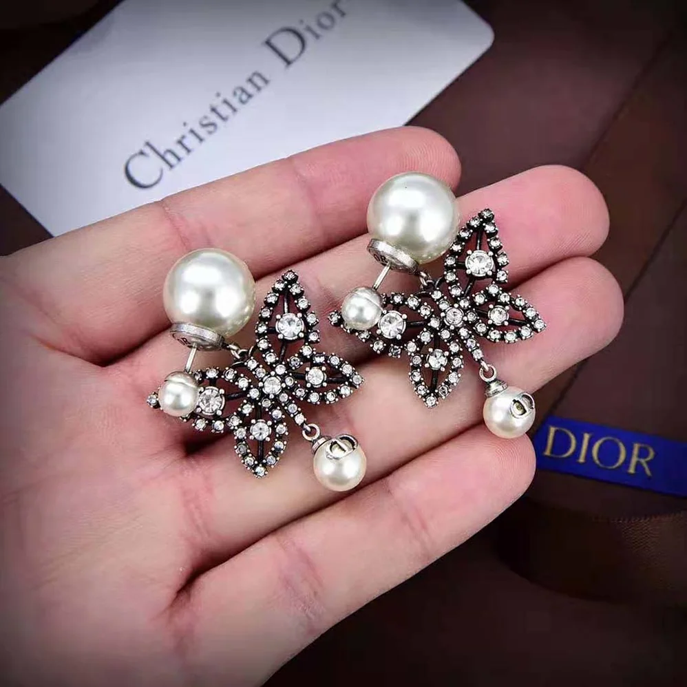 Dior Tribales Earrings Antique Silver for Women in Finish Metal