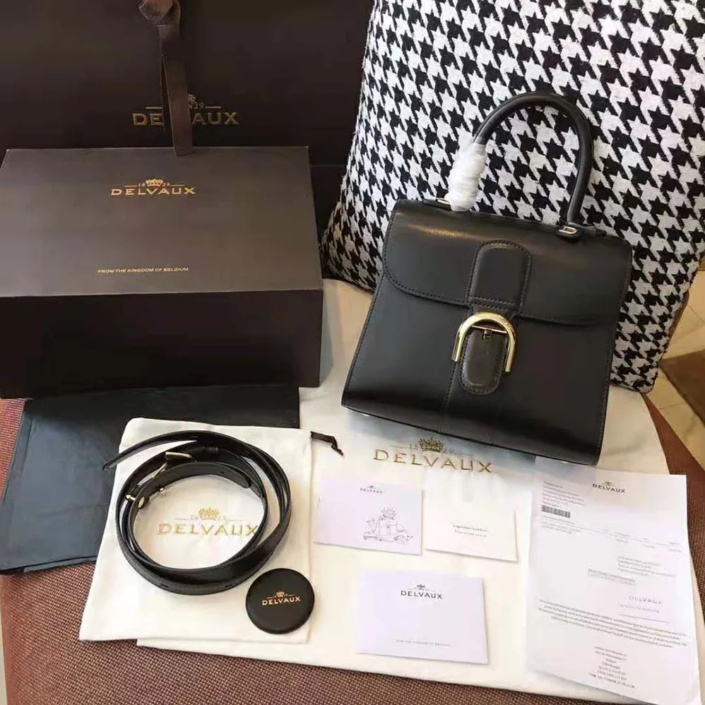 Delvaux Brillant Mini in Box Calf for Women in Black Delvaux Brillant Mini in Box Calf for Women in Black