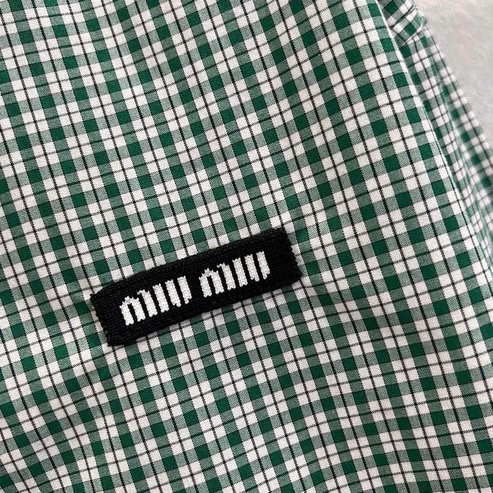 Miu Miu Checked Shirt MK1659_17L1_F026R for Women Miu Miu Checked Shirt MK1659_17L1_F026R for Women