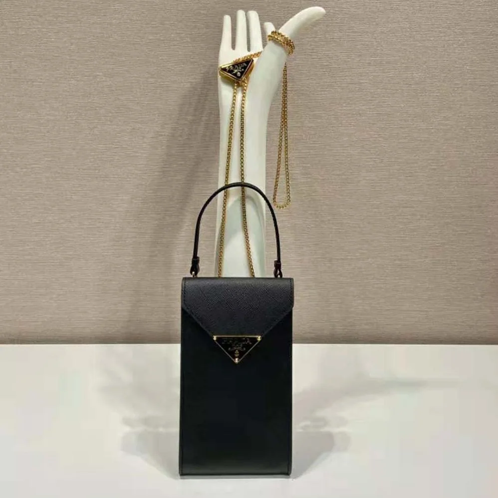 Prada Saffiano Leather Mini-Bag for Women in Black
