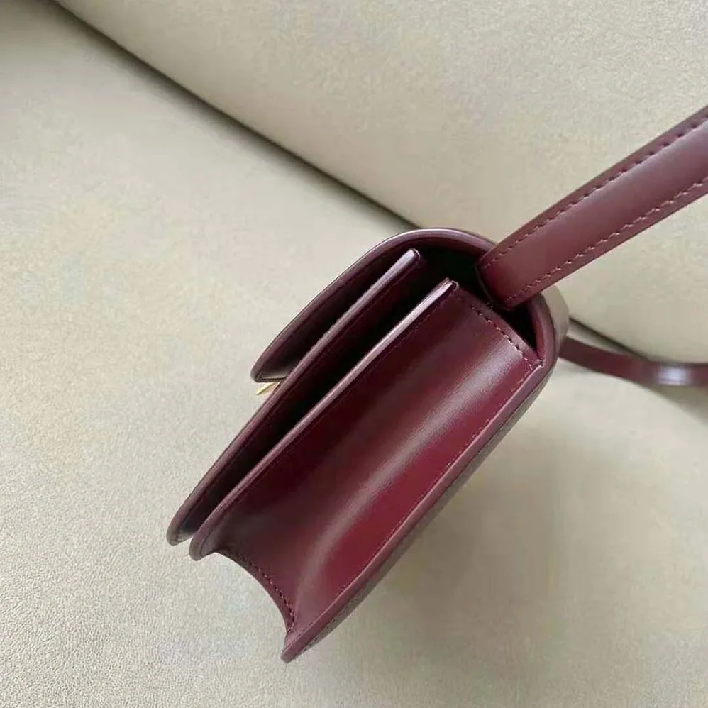 Celine Teen Classic Bag in Box Calfskin for Women in Maroon