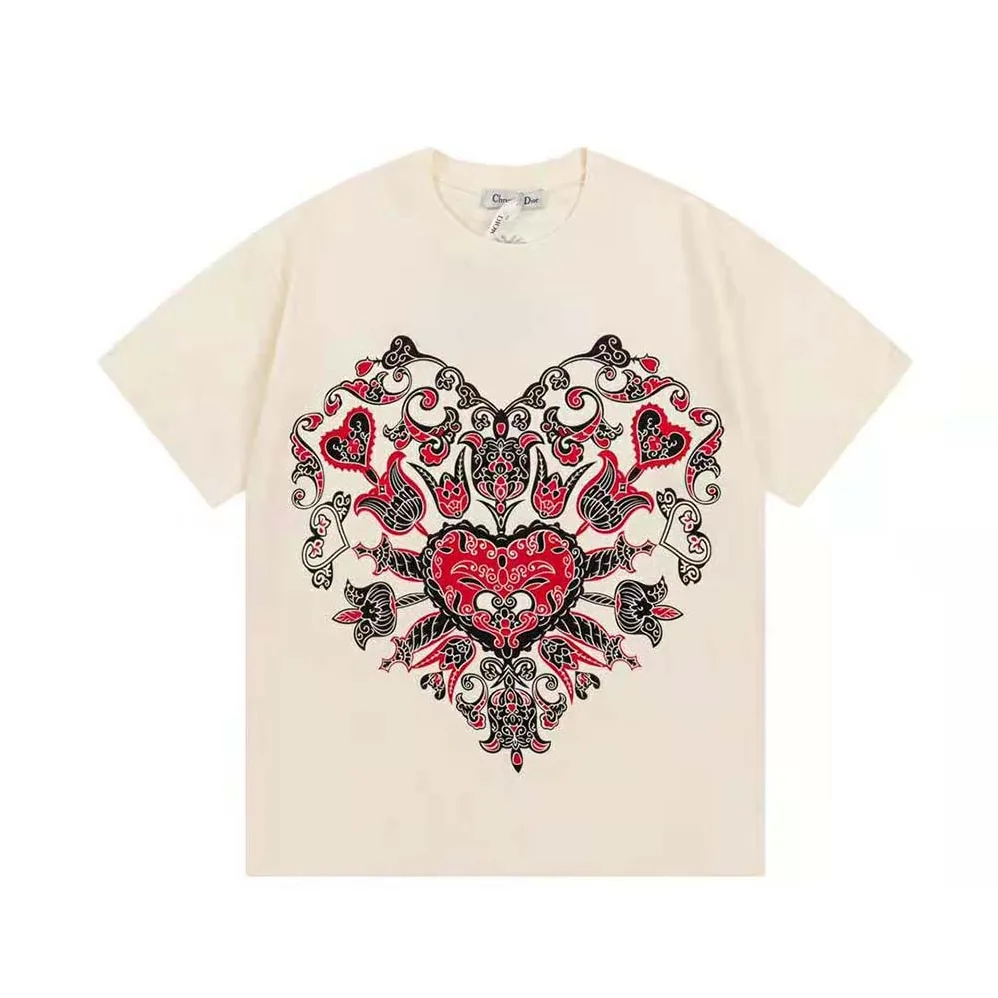 Dior T-Shirt Ecru Cotton Jersey and Linen with Dior Bandana Motif for Women