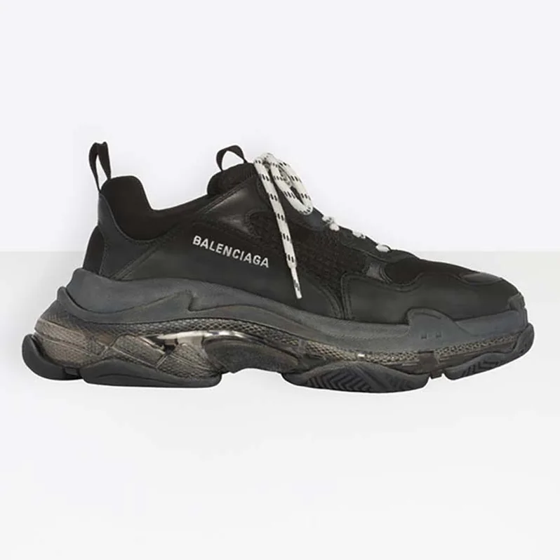 Balenciaga Shoes Triple S Clear Sole Trainers for Unisex in Black