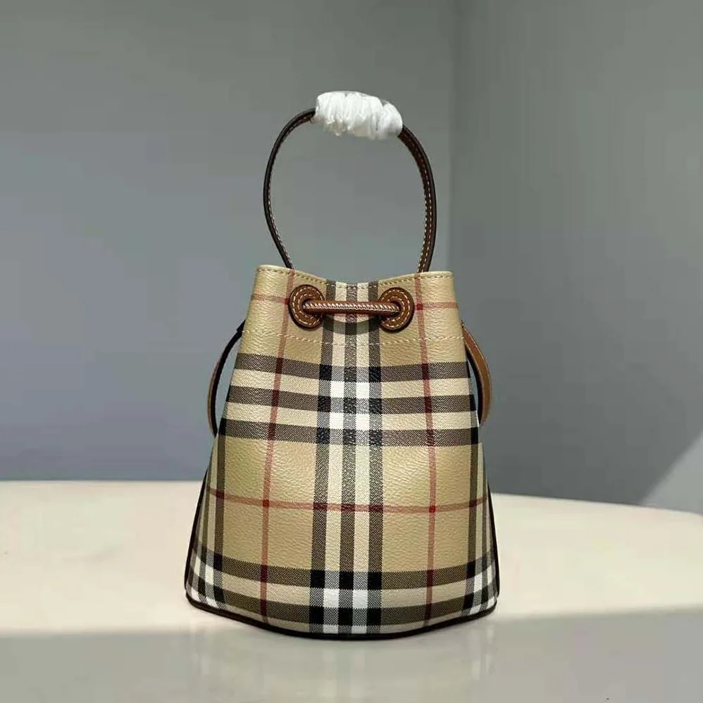 Burberry Mini TB Bucket Bag for Women in Brown Burberry Mini TB Bucket Bag for Women in Brown