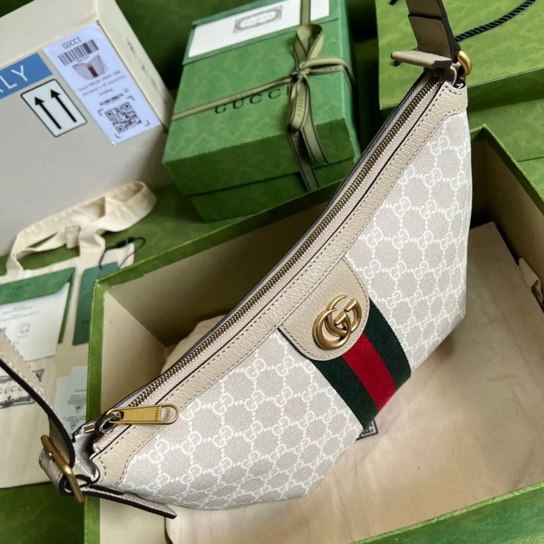 Gucci Ophidia GG Small Shoulder Bag Beige