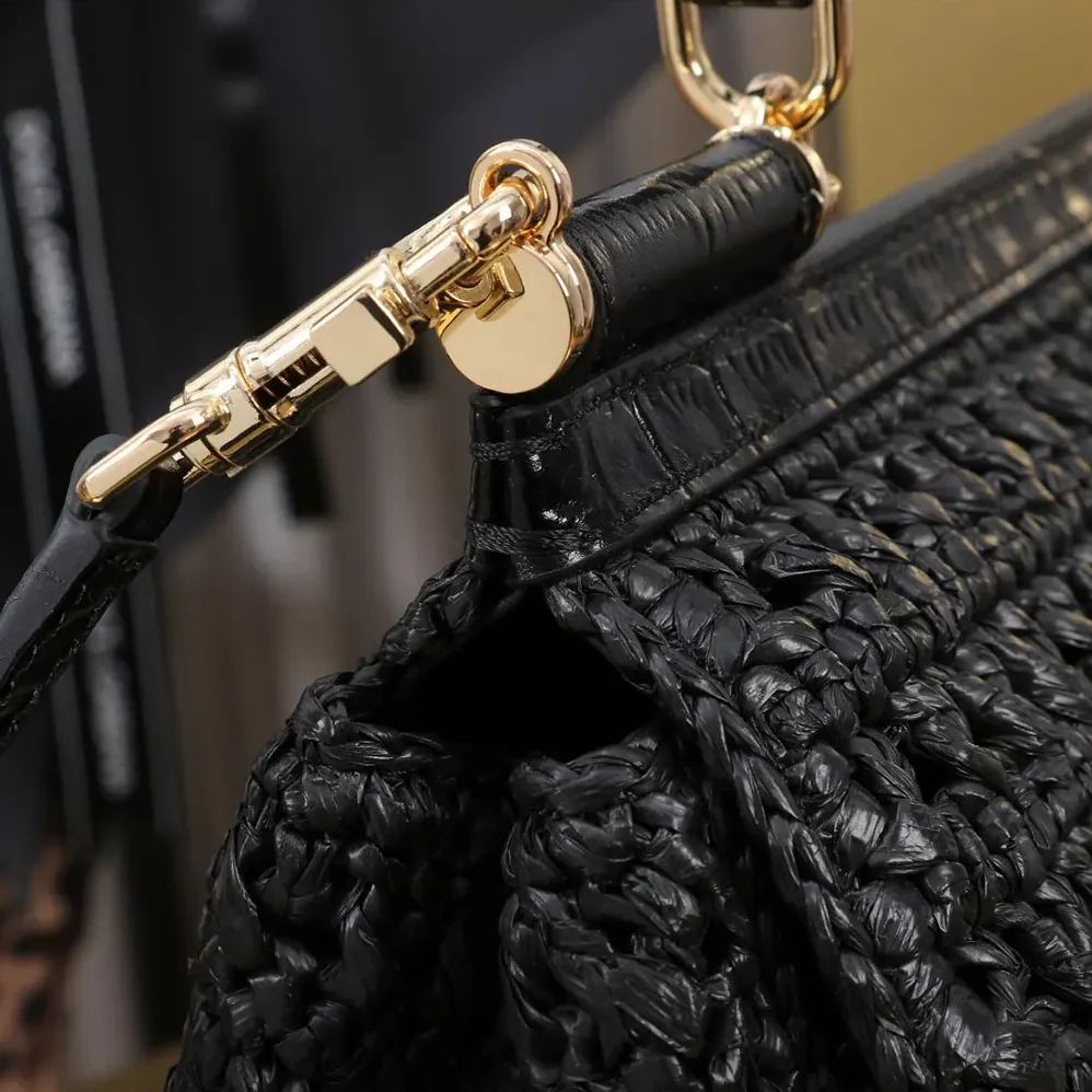 Dolce Gabbana D&G Elongated Sicily Handbag for Women in Black Dolce Gabbana D&G Elongated Sicily Handbag for Women in Black