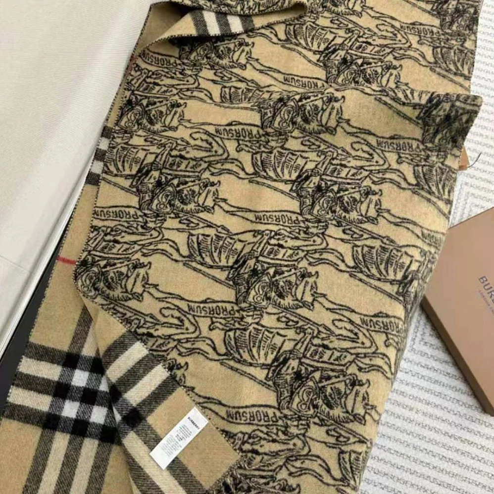 Burberry EKD Cashmere Reversible Scarf for Unisex