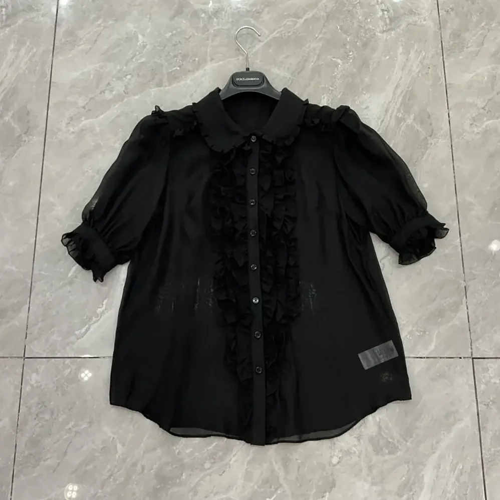 Dolce Gabbana D&G Chiffon Shirt for Women in Black Dolce Gabbana D&G Chiffon Shirt for Women in Black