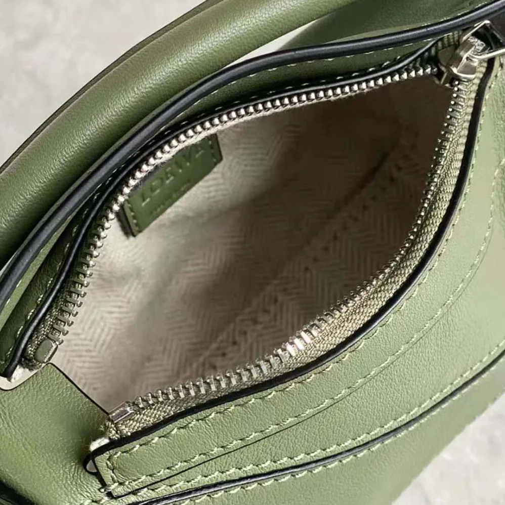 Loewe Nano Puzzle Bag in Classic Calfskin for Women in Green