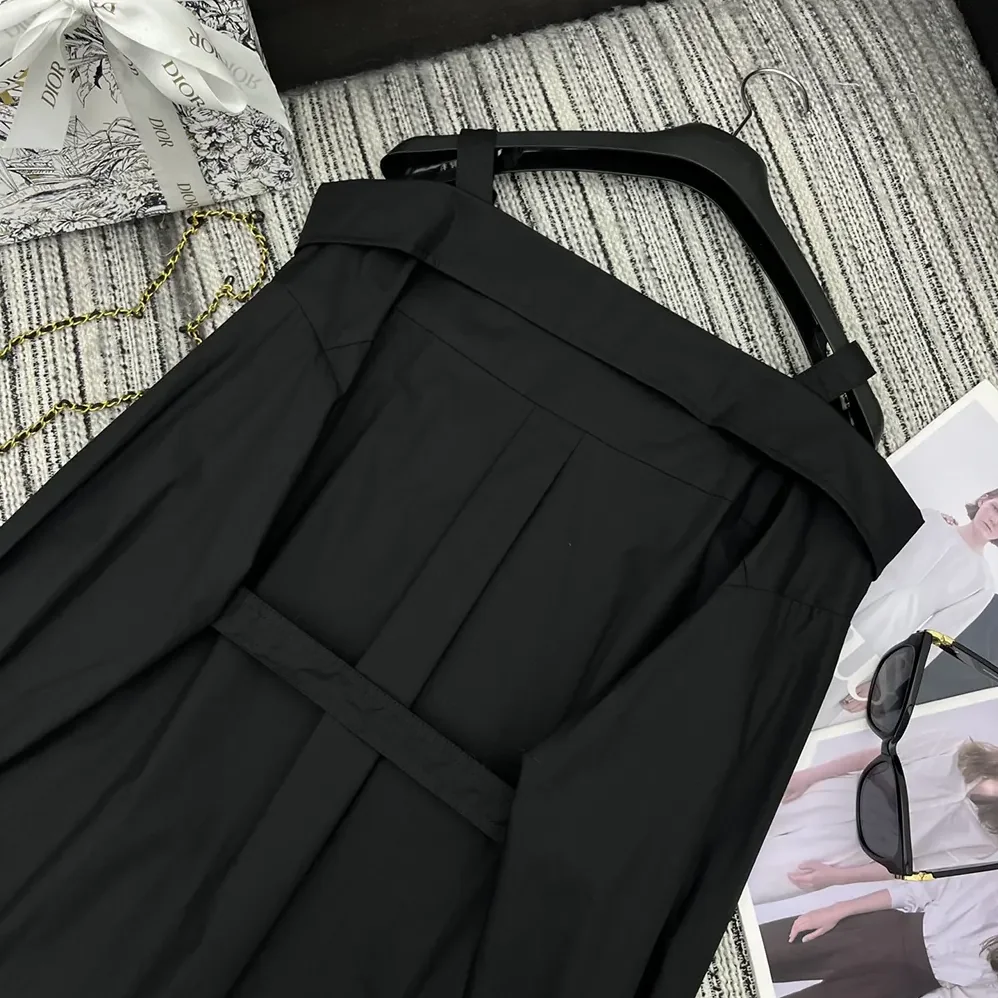 Dior Shirtdress Black Lightweight Cotton and Silk Poplin for Women