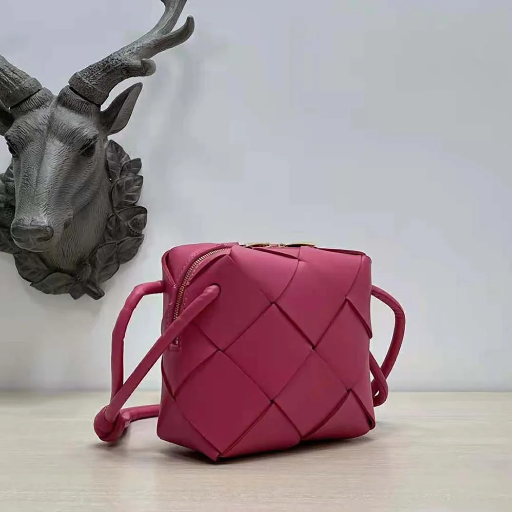 Bottega Veneta Mini Cassette Camera Bag for Women in Rose Bottega Veneta Mini Cassette Camera Bag for Women in Rose