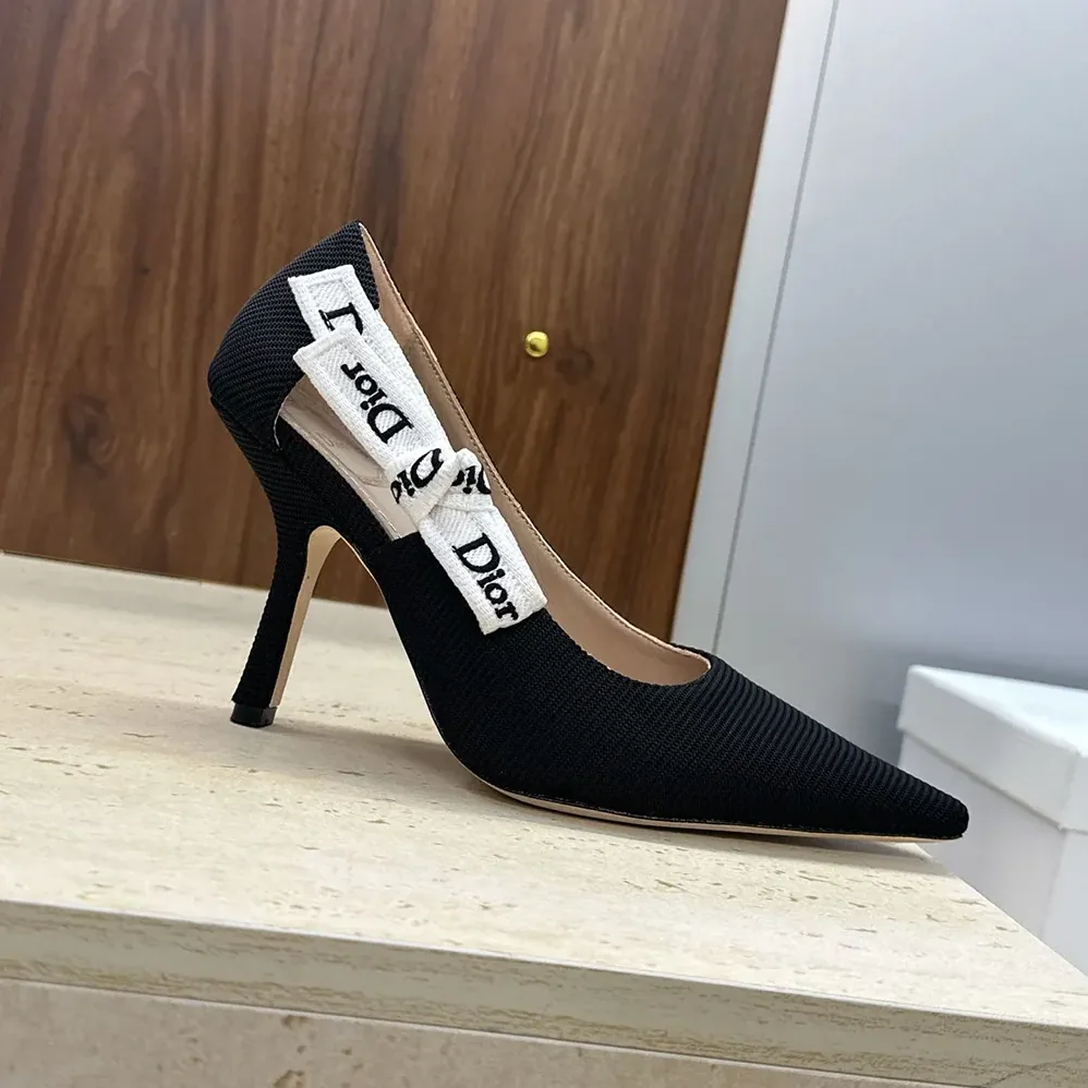 Dior J'Adior Pump Black Technical Fabric for Women Dior J'Adior Pump Black Technical Fabric for Women