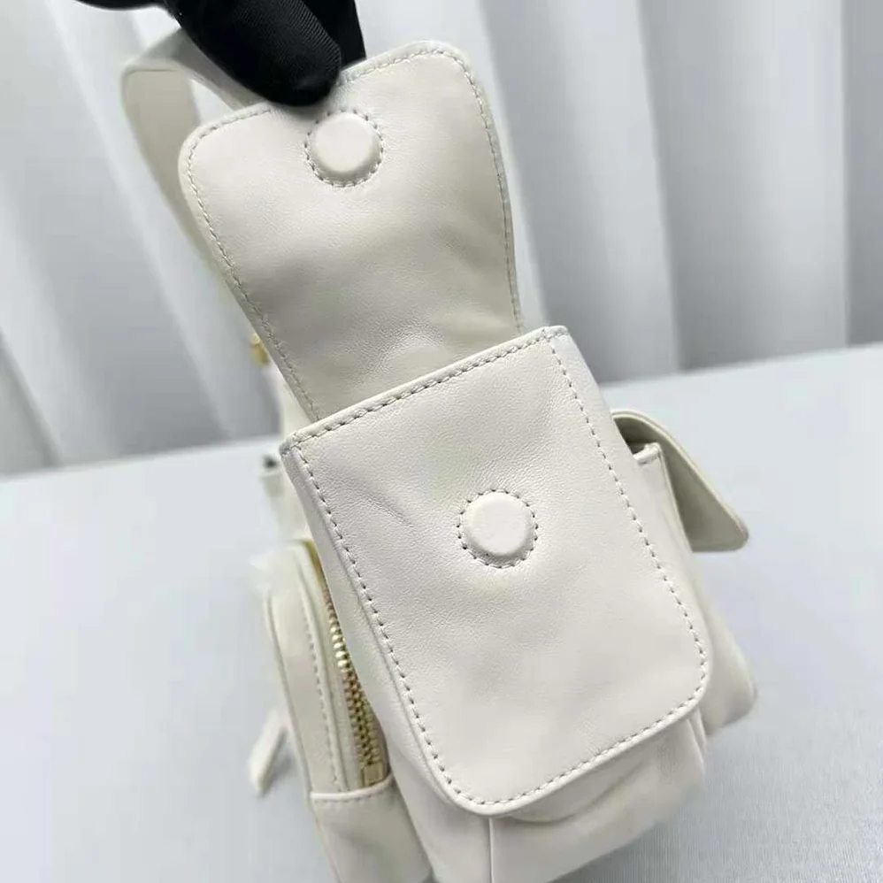 Miu Miu Nappa Leather Pocket Bag for Women in White