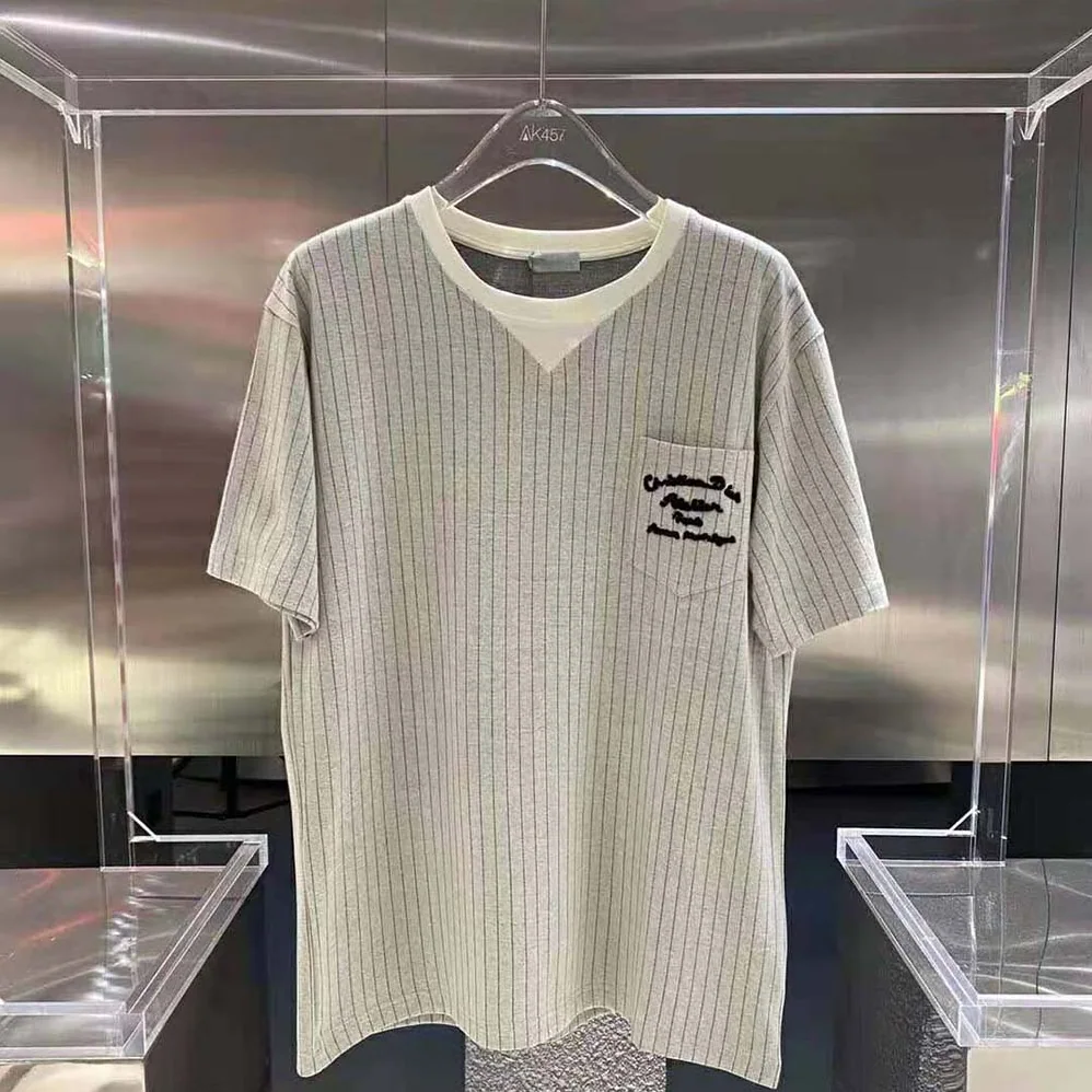 Dior Christian Dior Atelier T-shirt Relaxed Fit Ecru Wool and Cotton Jersey for Men Dior Christian Dior Atelier T-shirt Relaxed Fit Ecru Wool and Cotton Jersey for Men