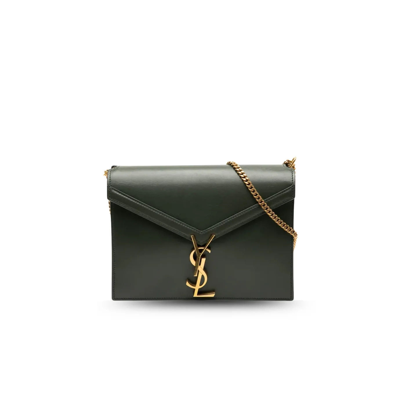 Saint Laurent Cassandra Medium Shoulder Bag in Green Gold Hardware Saint Laurent Cassandra Medium Shoulder Bag in Green Gold Hardware