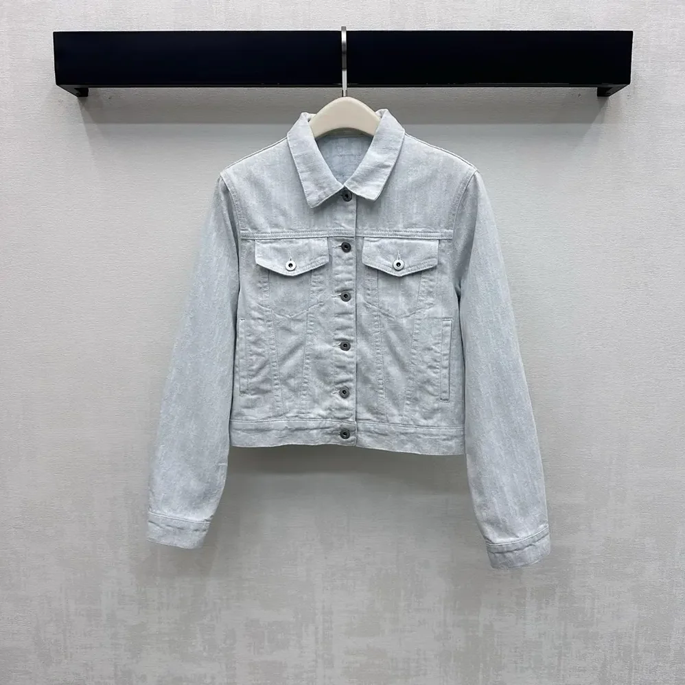 Dior Cropped Jacket Light Blue Dior Oblique Washed Cotton Denim for Men Dior Cropped Jacket Light Blue Dior Oblique Washed Cotton Denim for Men