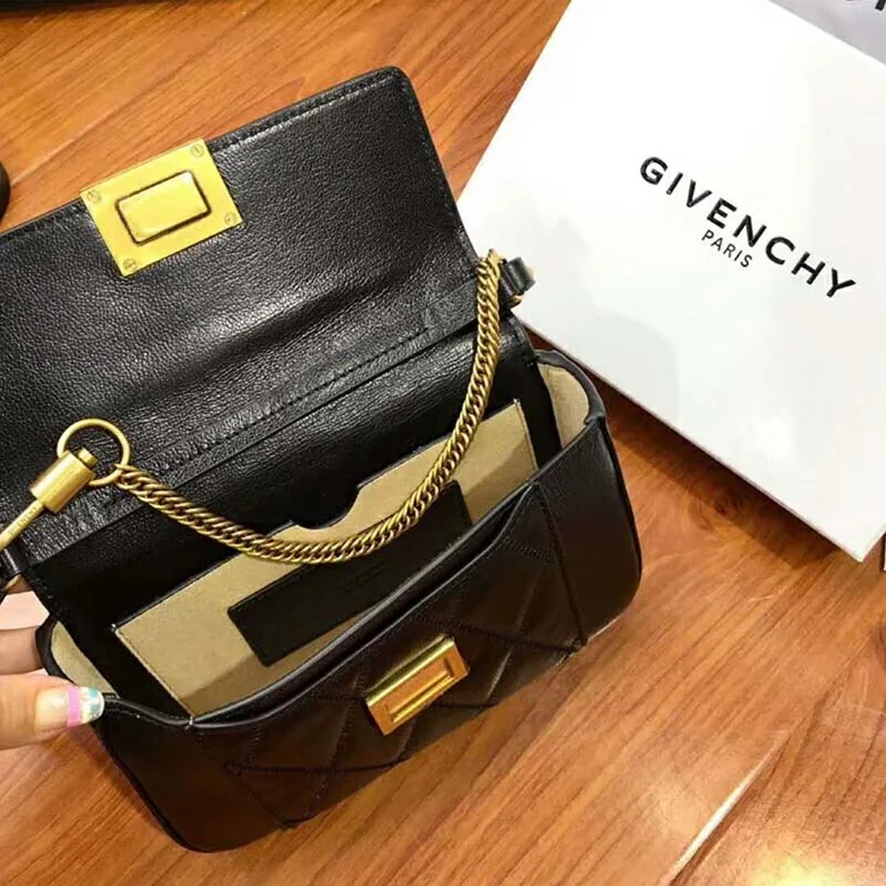 Givenchy Mini Pocket Bag in Diamond Quilted Leather for Women in Black Givenchy Mini Pocket Bag in Diamond Quilted Leather for Women in Black