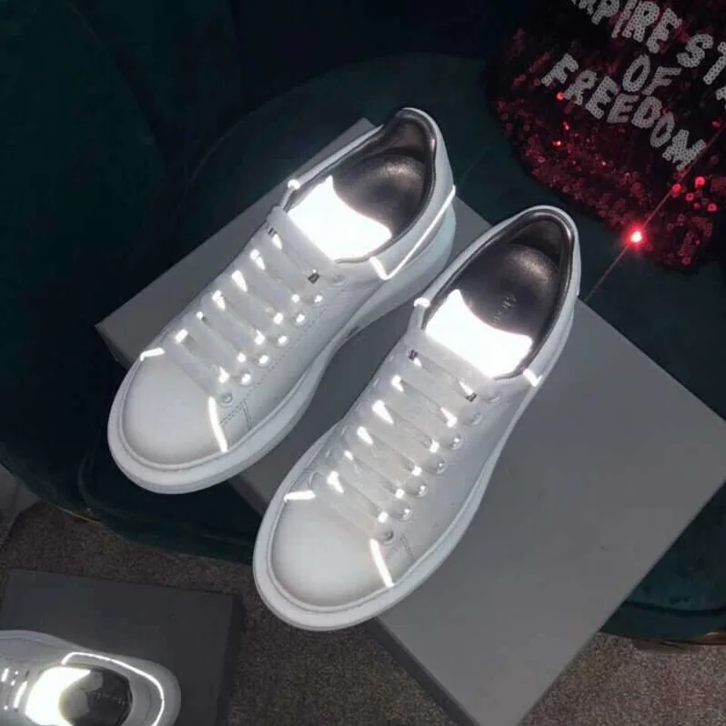 Alexander Mcqueen Shoes Oversized Sneaker White Smooth Calf Leather Lace for Men in Up Sneaker