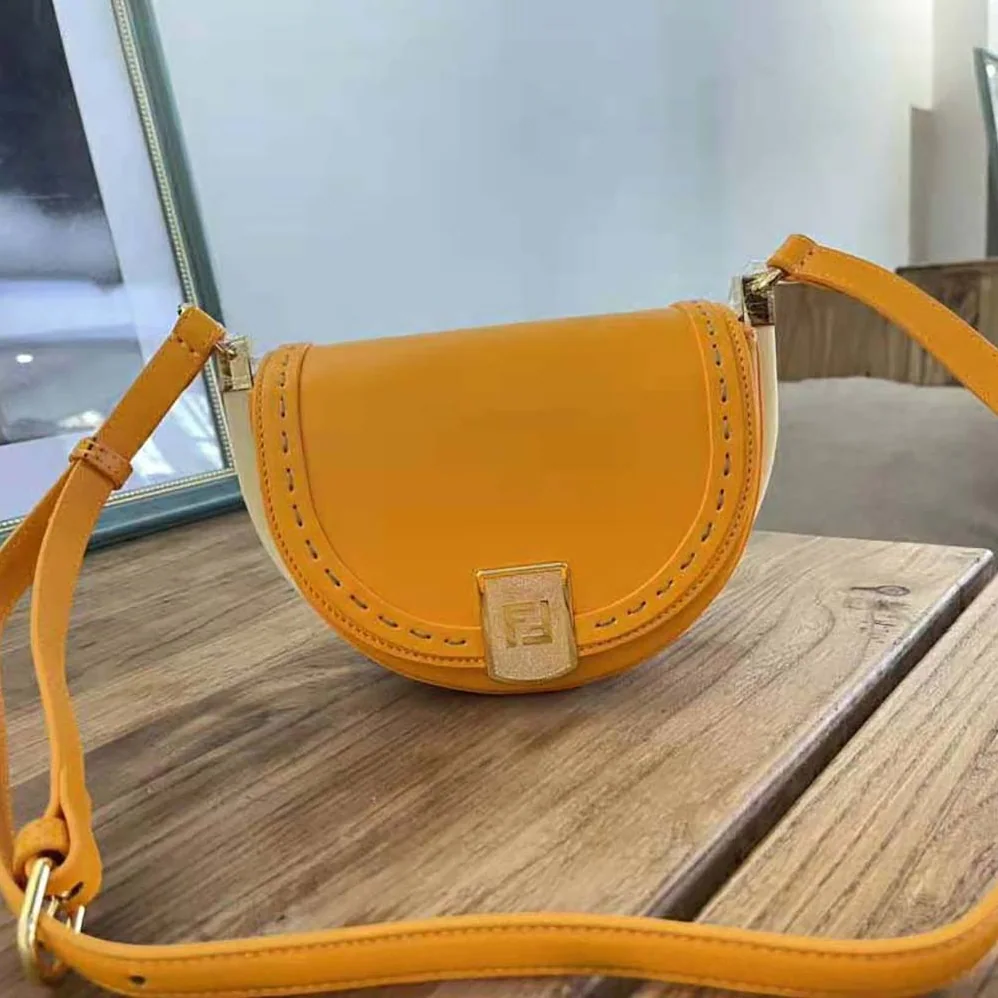 Fendi Moonlight Orange Leather Bag for Women