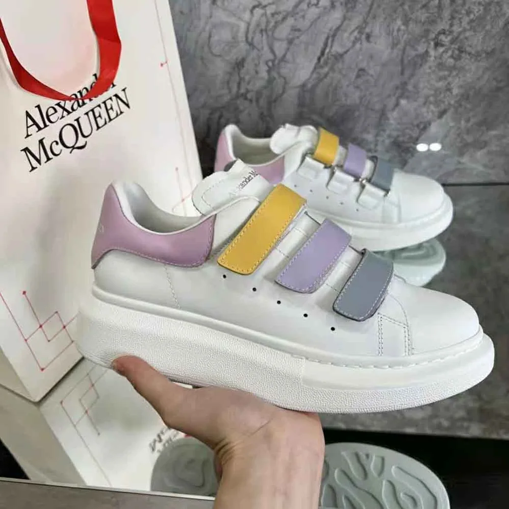 Alexander Mcqueen Oversized Triple Strap Sneaker in Multicolor for Women Alexander Mcqueen Oversized Triple Strap Sneaker in Multicolor for Women
