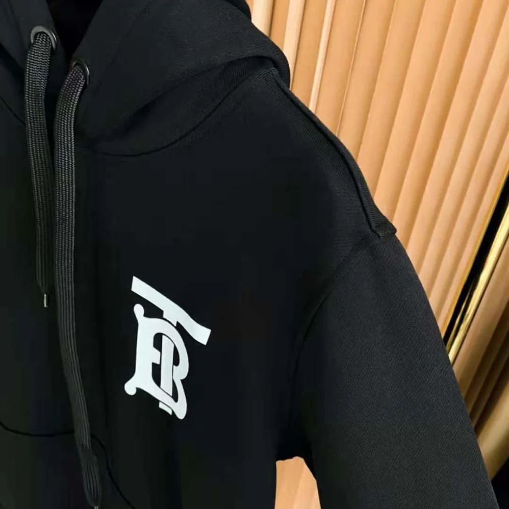 Burberry Monogram Motif Cotton Hoodie for Women in Black