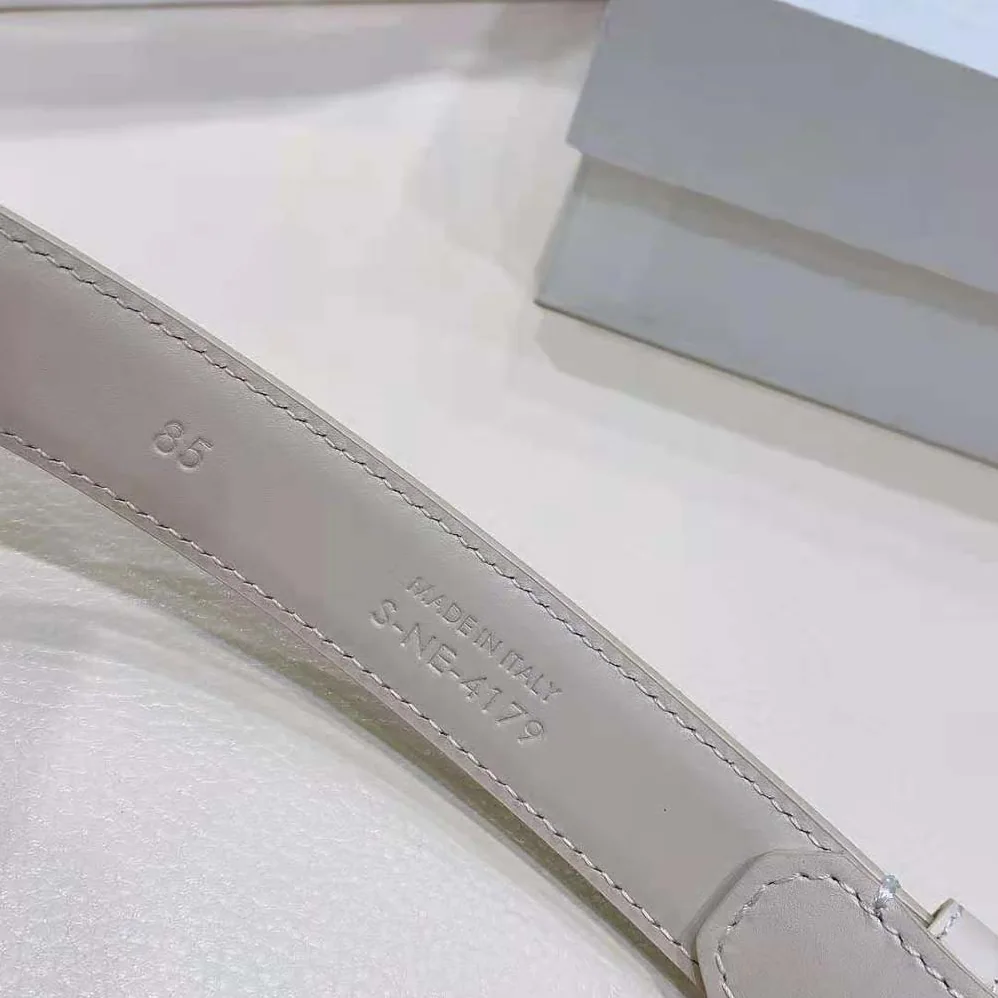 Celine Medium Cuir Triomphe Belt in Smooth Calfskin for Women in White