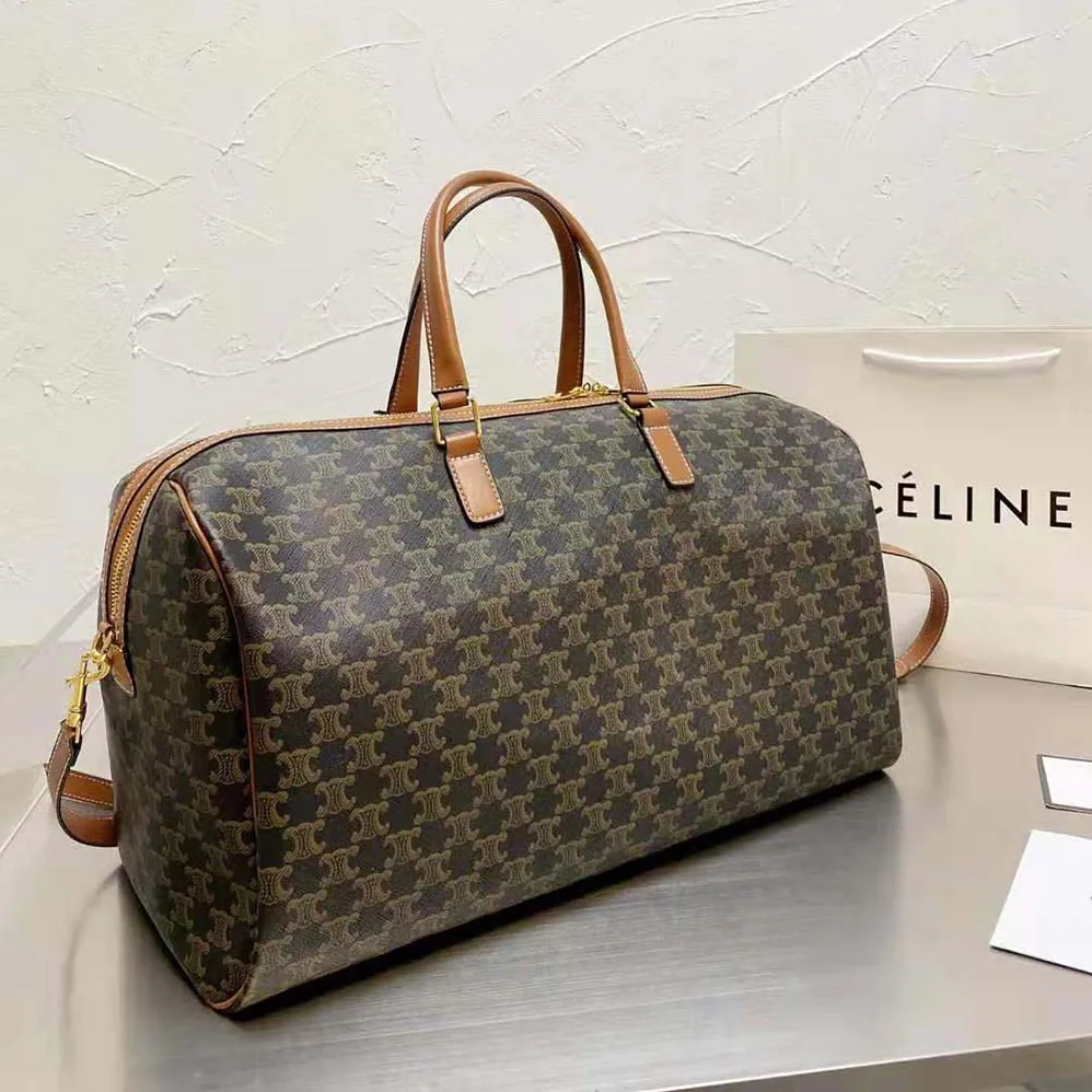 Celine Large Voyage Bag in Triomphe Canvas with Celine Print for Women