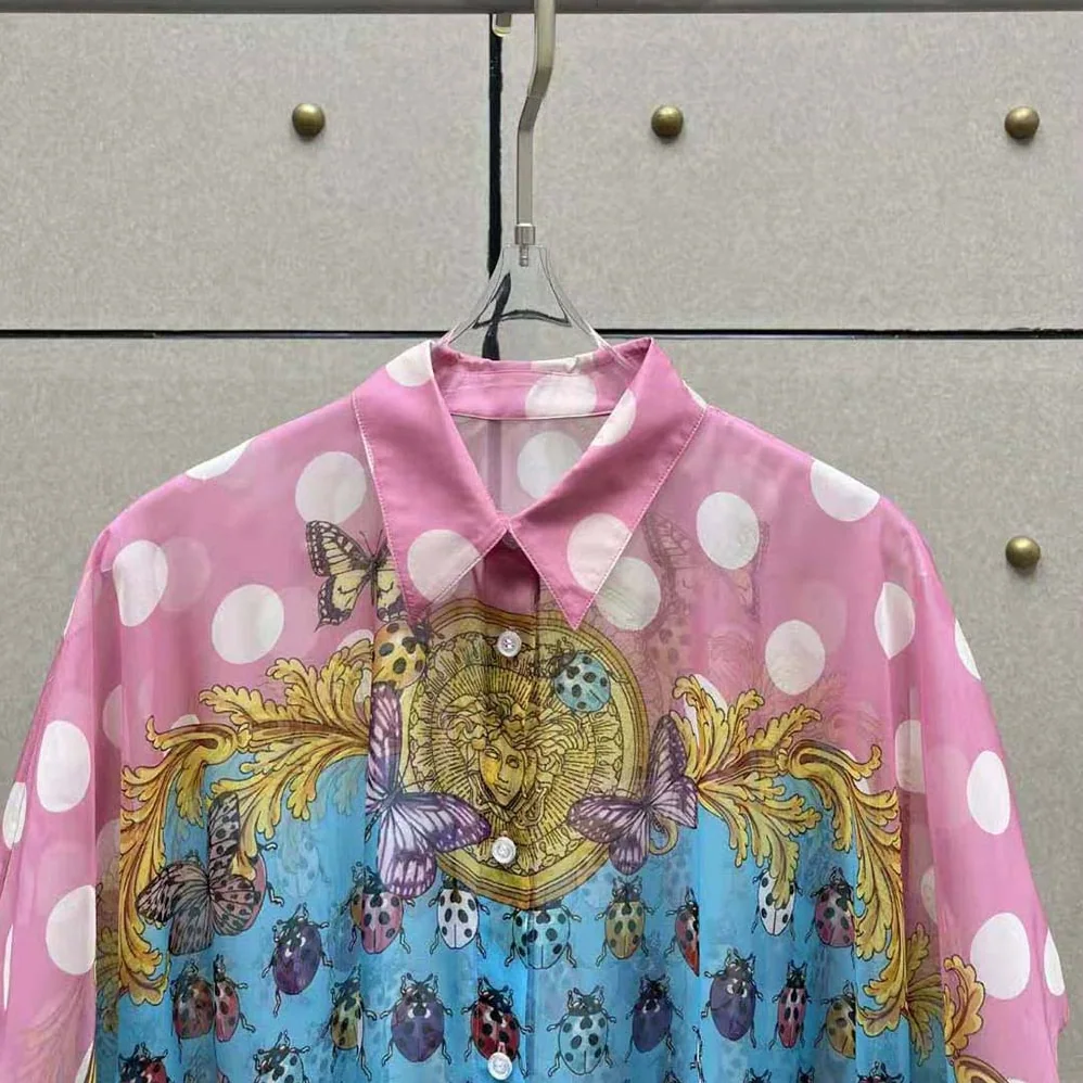 Versace Butterflies Shirt Cover-up for Women