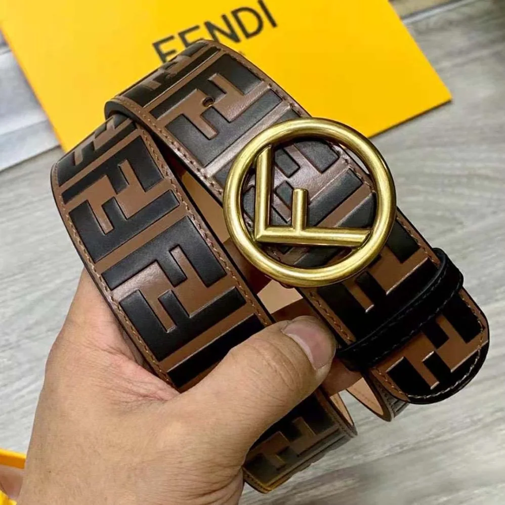 Fendi F is Fendi Belt Brown FF leather-8C0585A5TLF13VK for Women Fendi F is Fendi Belt Brown FF leather-8C0585A5TLF13VK for Women