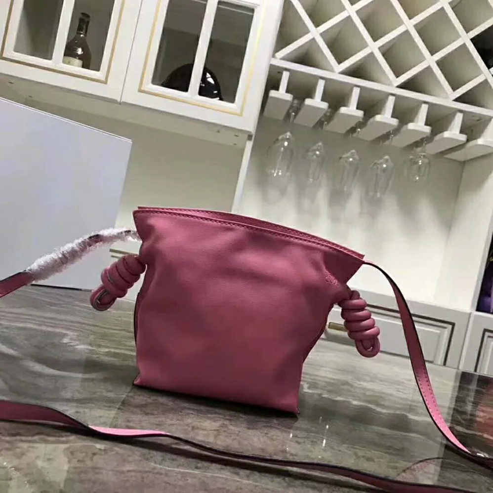 Loewe Flamenco Knot Mini Bag in Nappa Leather for Women in Pink
