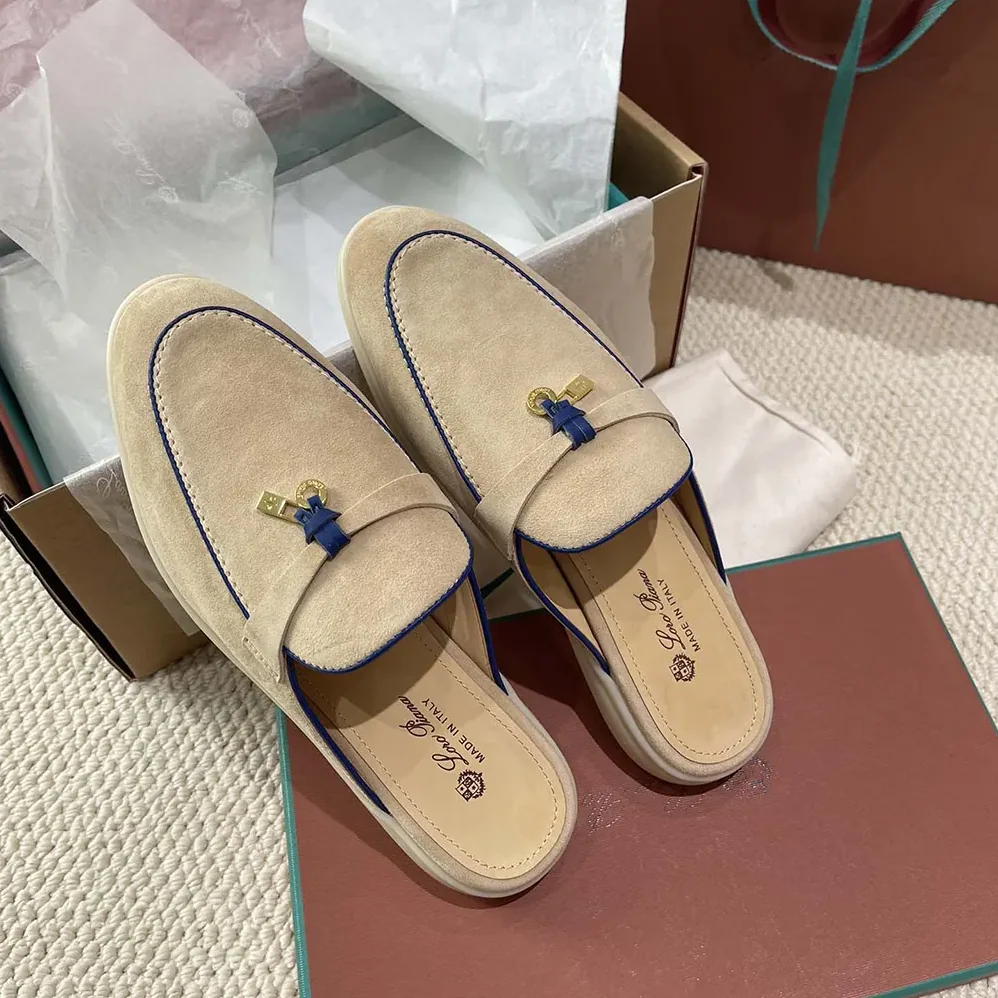 Loro Piana Charms Walk Babouche Loafer for Unisex in Beige Loro Piana Charms Walk Babouche Loafer for Unisex in Beige