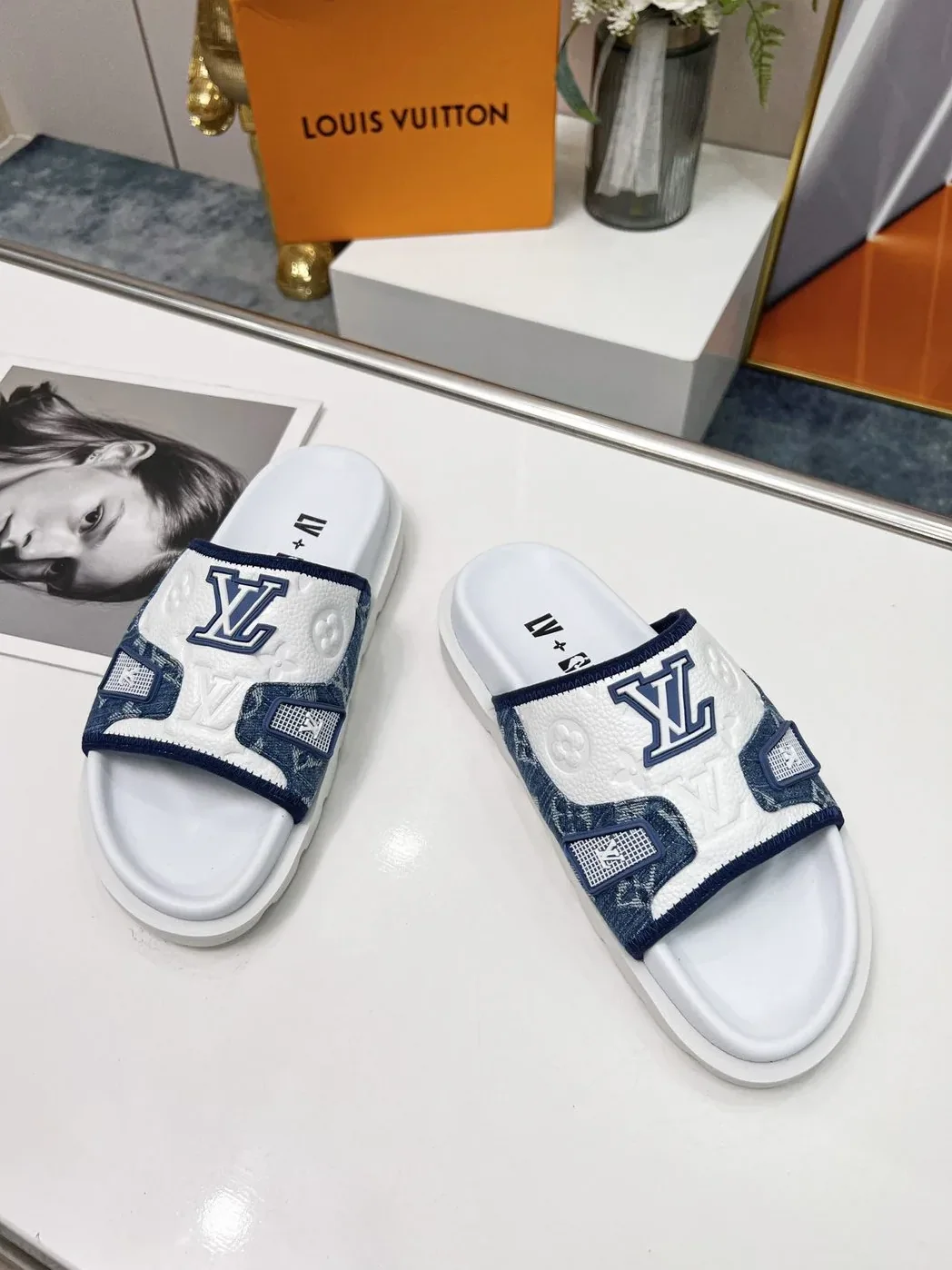 Louis Vuitton Pool Pillow Comfort Mule Blue for Women