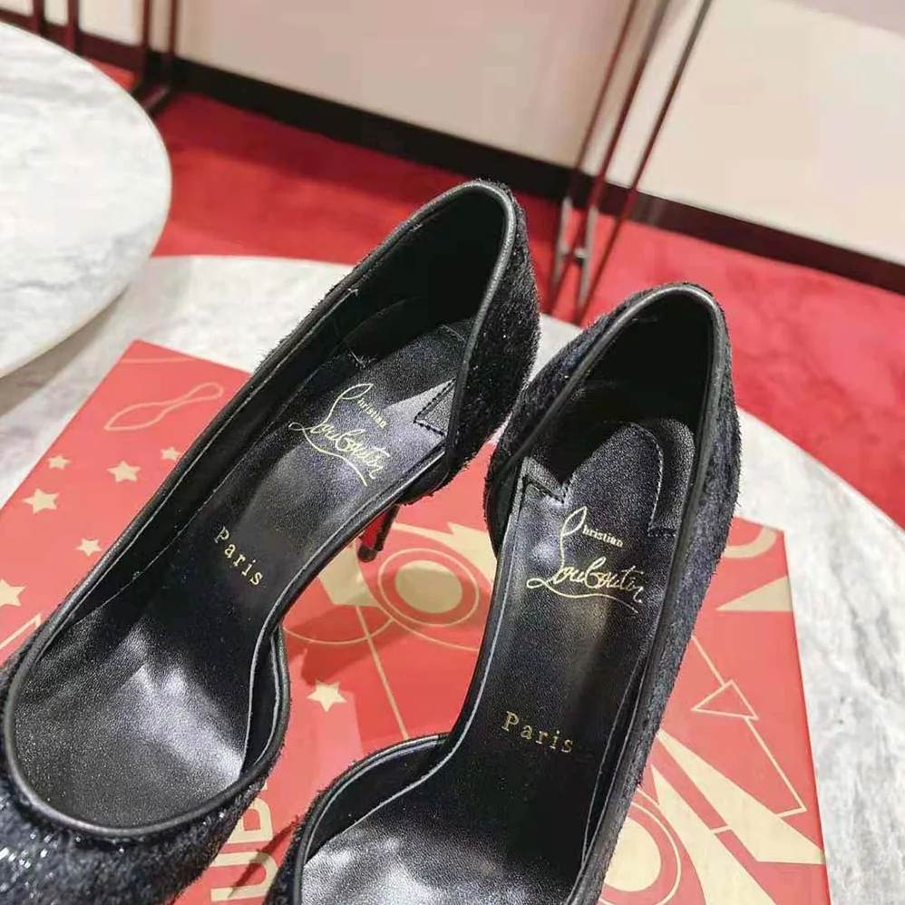 Christian Louboutin Iriza 100 mm Heel Height for Women in Black Christian Louboutin Iriza 100 mm Heel Height for Women in Black
