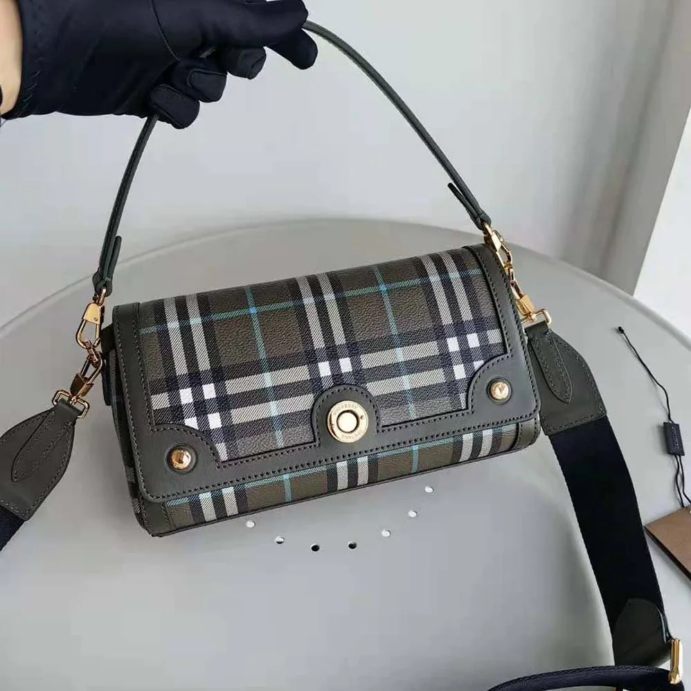 Burberry Top Handle Note Bag for Women in Green