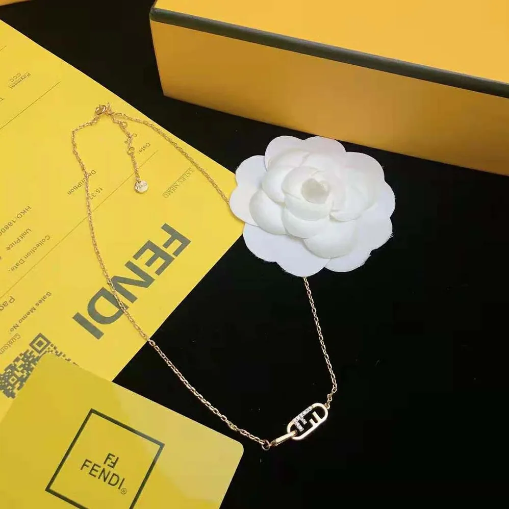 Fendi O Lock Necklace Gold for Women in Colored Necklace Fendi O Lock Necklace Gold for Women in Colored Necklace