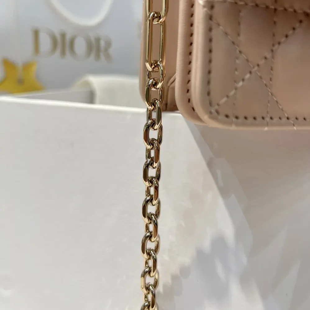 Dior My Dior Top Handle Bag Pink Cannage Lambskin for Women