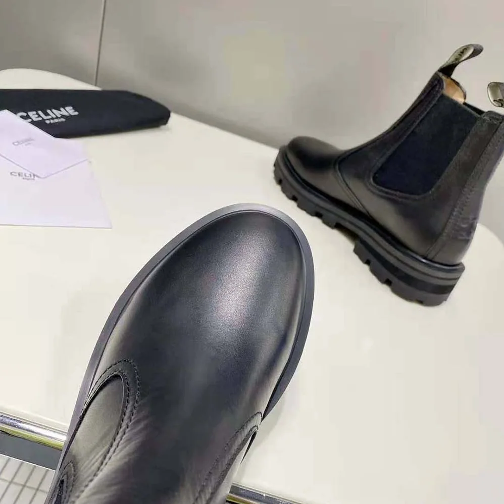 Celine Margaret Chelsea Boot in Shiny Bull for Men