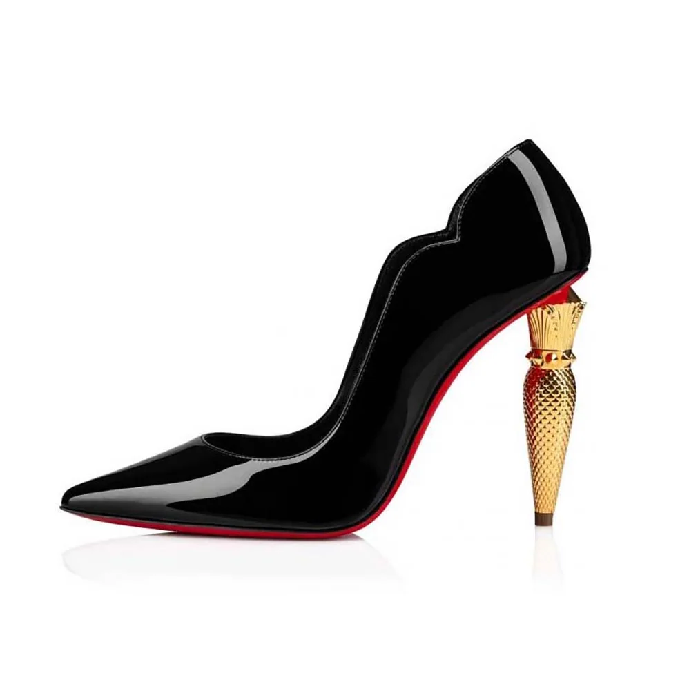 Christian Louboutin Lipchick Pump 100 mm Heel Height for Women in Black Christian Louboutin Lipchick Pump 100 mm Heel Height for Women in Black