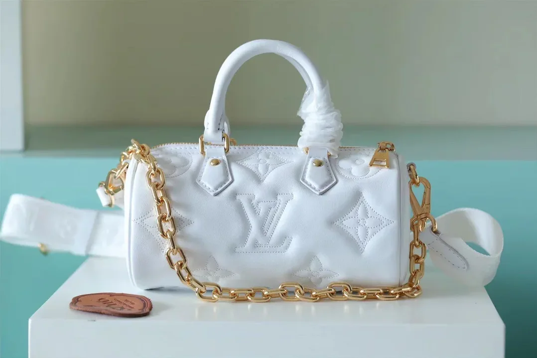 Louis Vuitton Papillon BB Bag Classic Monogram White LV Louis Vuitton Papillon BB Bag Classic Monogram White LV