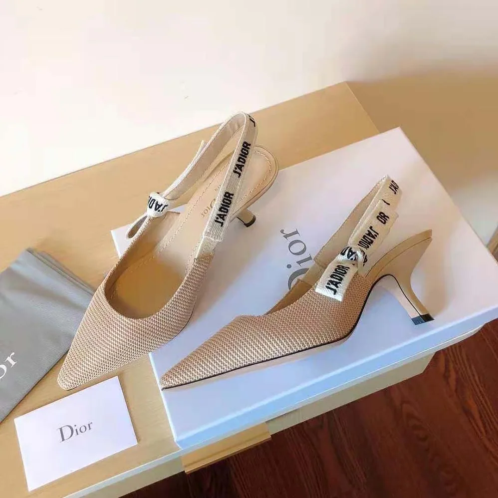 Dior J Adior Slingback Pump Nude Technical Fabric for Women Dior J Adior Slingback Pump Nude Technical Fabric for Women
