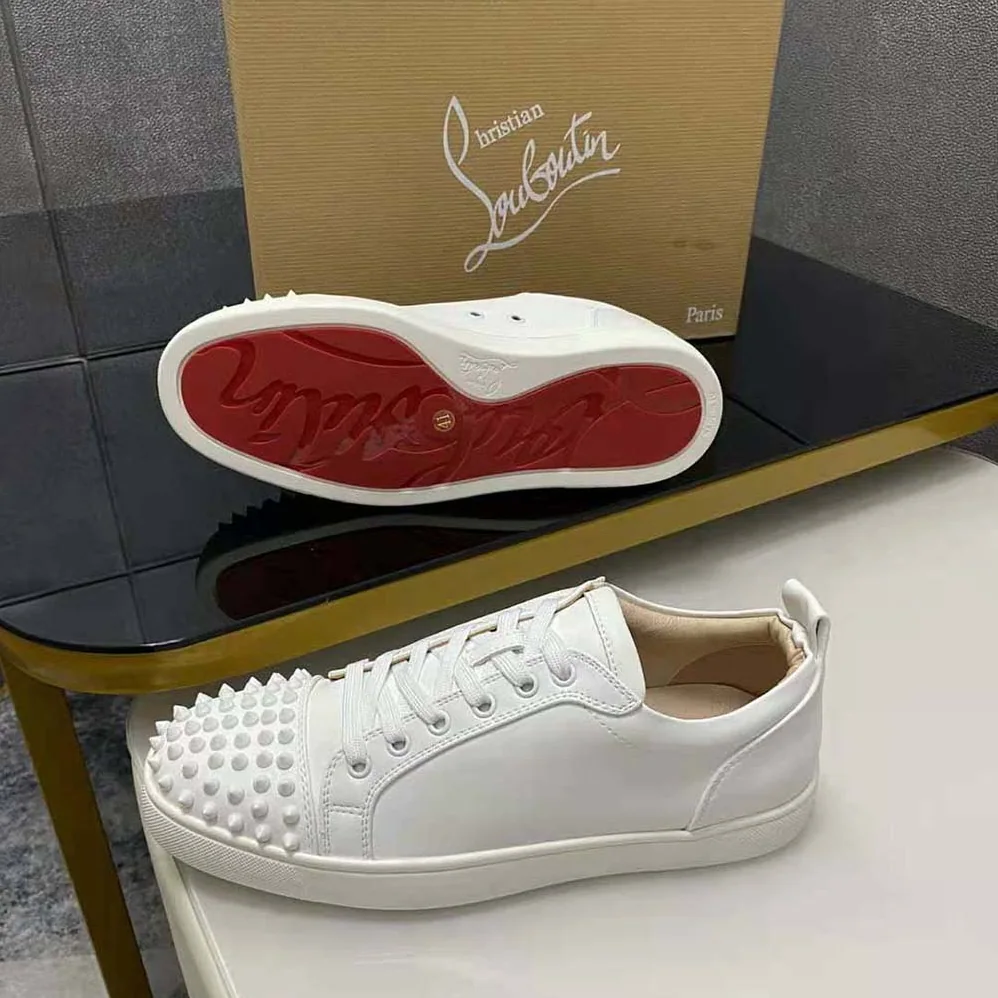 Christian Louboutin Louis Junior Spikes for Men in White