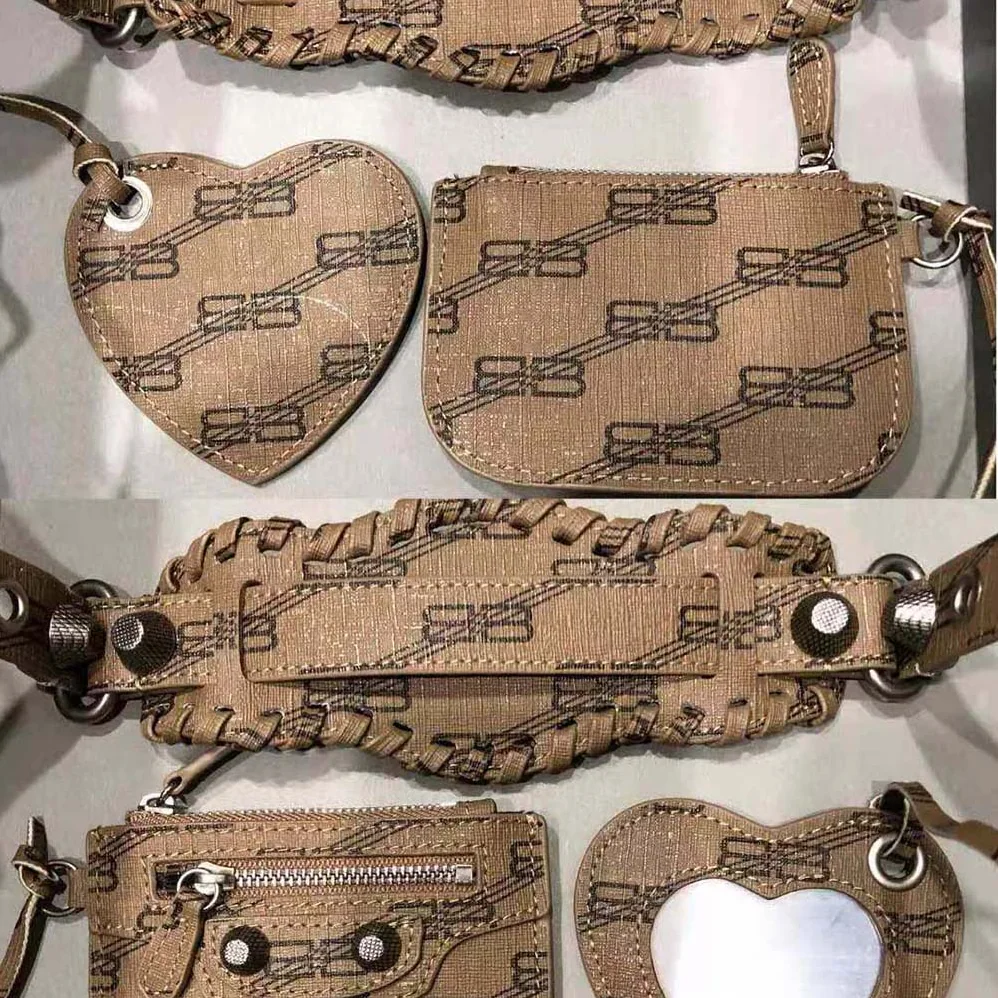 Balenciaga Le Cagole Mini Bag with Chain BB Monogram Coated Canvas in Beige for Women