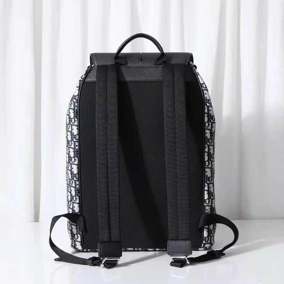 Dior Motion Backpack Beige and Black Dior Oblique Jacquard and Black Grained Calfskin for Men Dior Motion Backpack Beige and Black Dior Oblique Jacquard and Black Grained Calfskin for Men