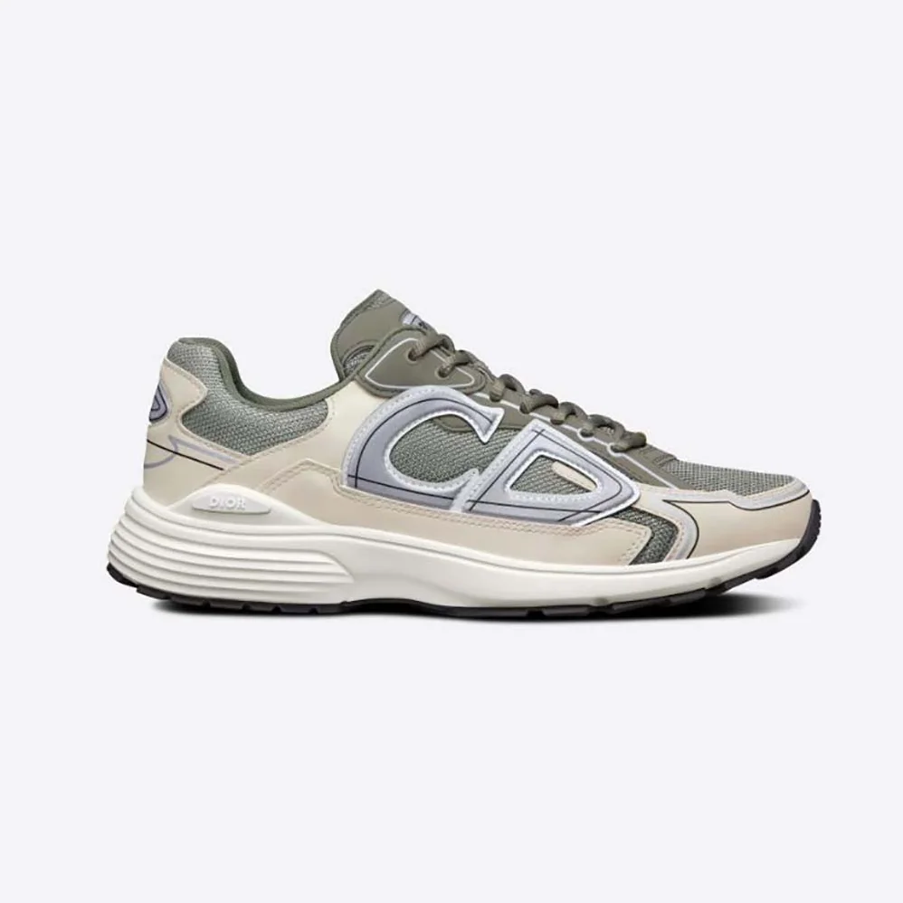 Dior B30 Sneaker Olive Mesh and Cream Technical Fabric for Men Dior B30 Sneaker Olive Mesh and Cream Technical Fabric for Men