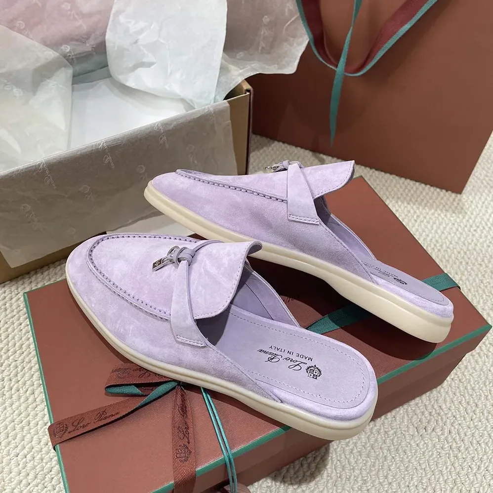 Loro Piana Babouche Charms Walk Loafers for Unisex in Purple Loro Piana Babouche Charms Walk Loafers for Unisex in Purple