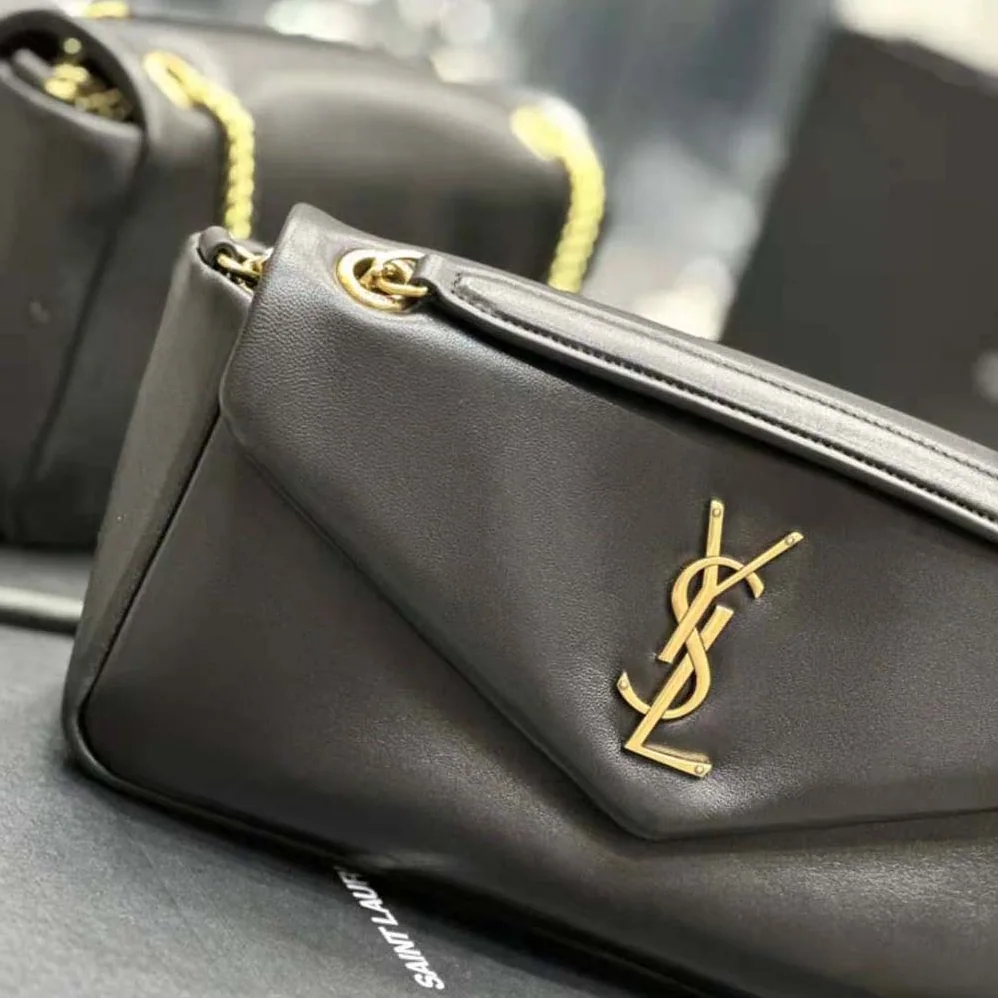 Saint Laurent YSL Calypso in Lambskin for Women in Black