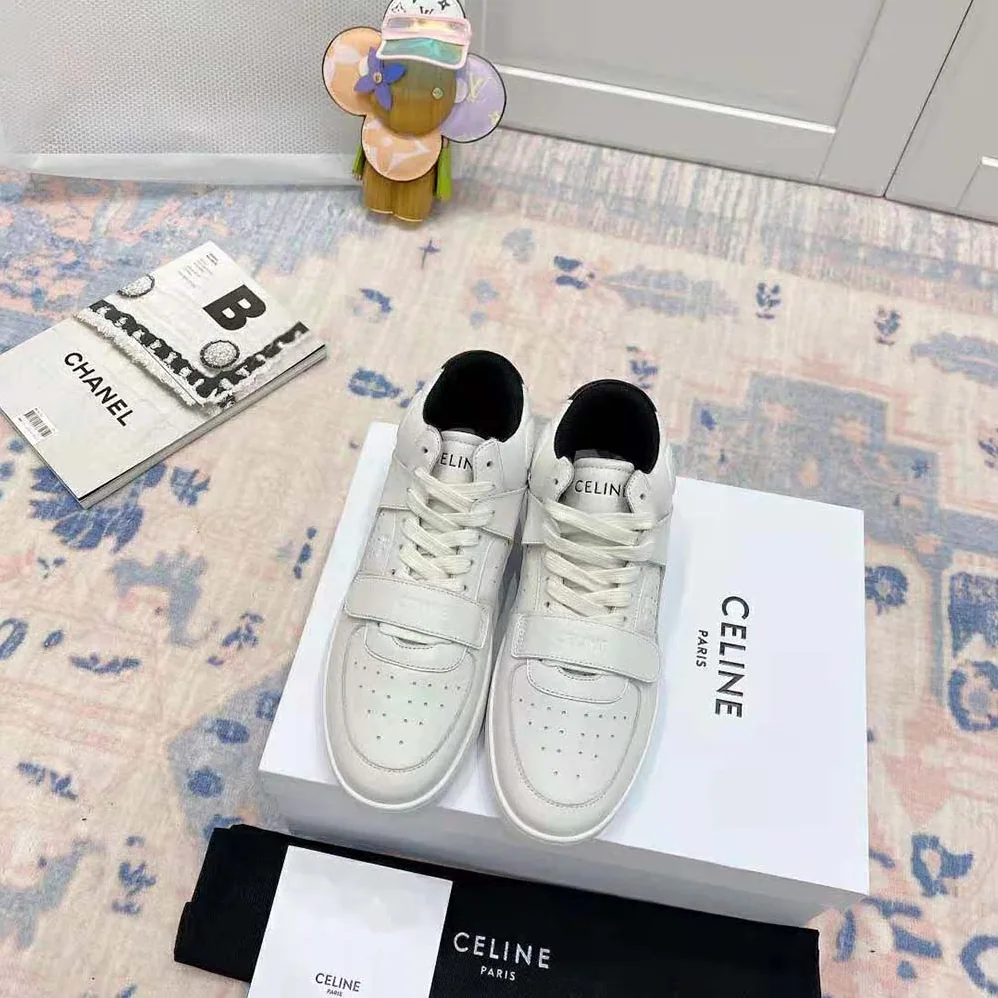 Celine CT-02 Mid Sneaker with Scratch in Calfskin for Women in Black Celine CT-02 Mid Sneaker with Scratch in Calfskin for Women in Black