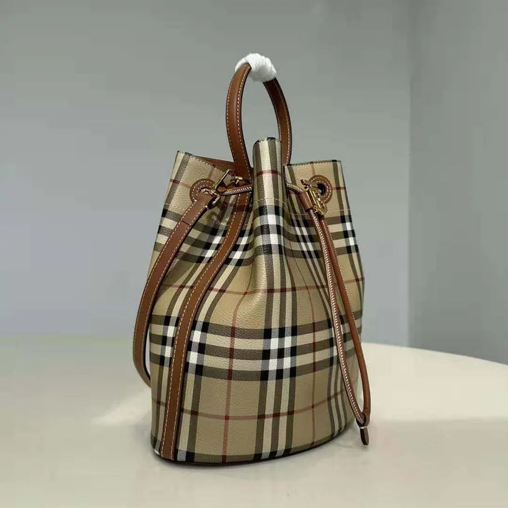 Burberry Small TB Bucket Bag for Women in Brown