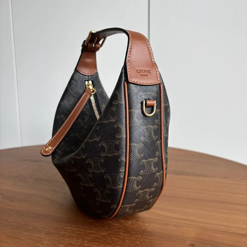 Celine Teen Celine Lulu in Triomphe Canvas and Calfskin for Women Celine Teen Celine Lulu in Triomphe Canvas and Calfskin for Women