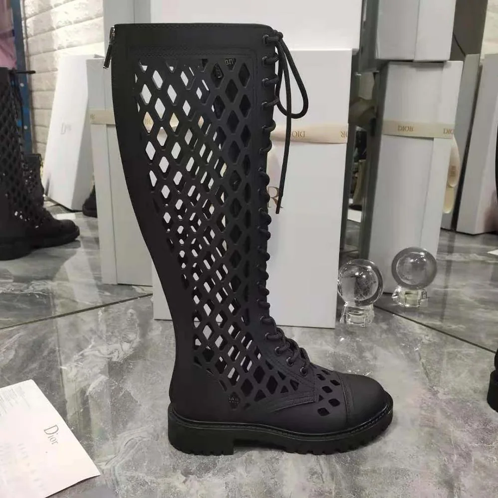 Dior D-Trap Boot Black Matte Calfskin for Women